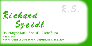 richard szeidl business card